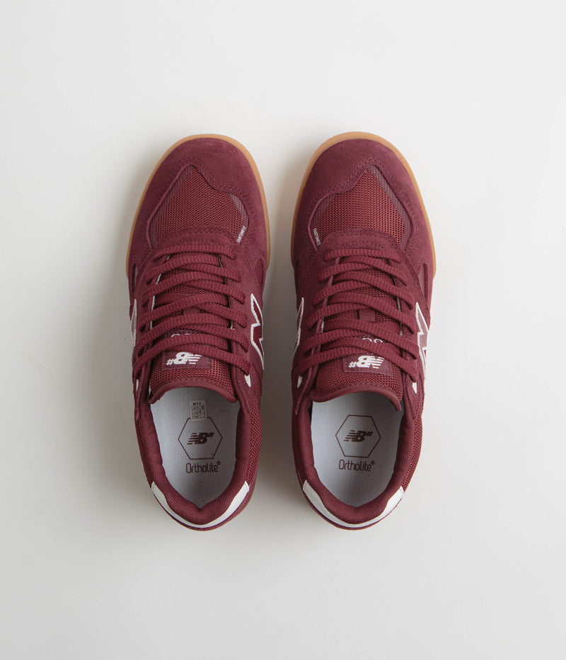 New Balance Numeric 600 Tom Knox Shoes in Burgundy and Gum