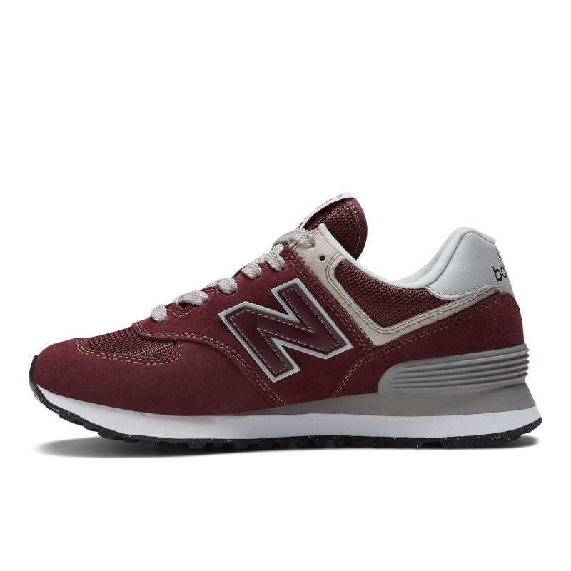 New Balance Women's 574 Core Sport Lifestyle Shoes in Burgundy