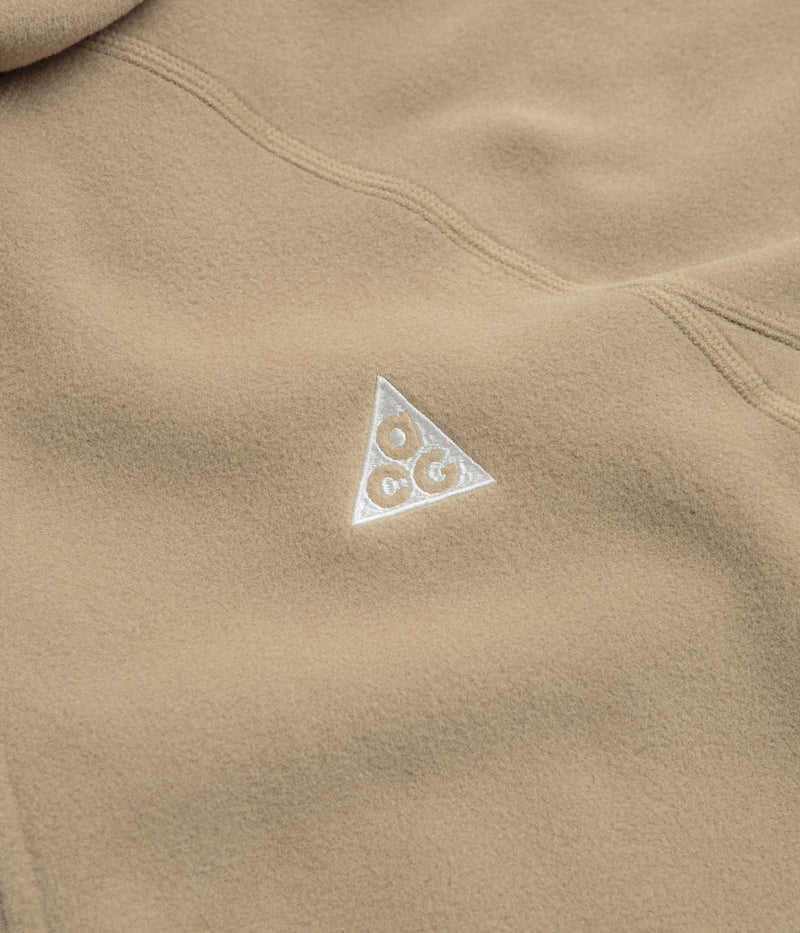 Nike ACG Wolf Tree Full Zip Hoodie in Parachute Beige and Summit White