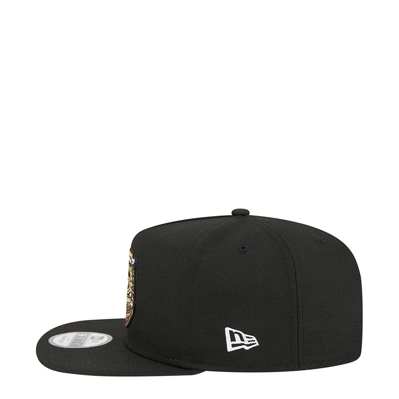 Black baseball cap with New Era logo on side