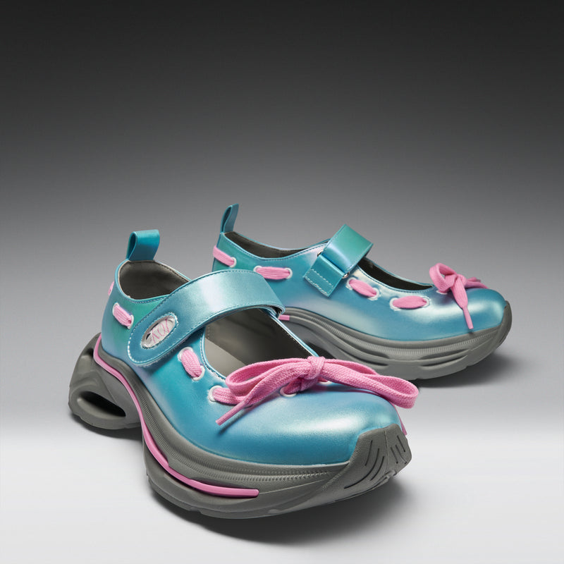 Ocean Waves Chunky Mary Janes front right view