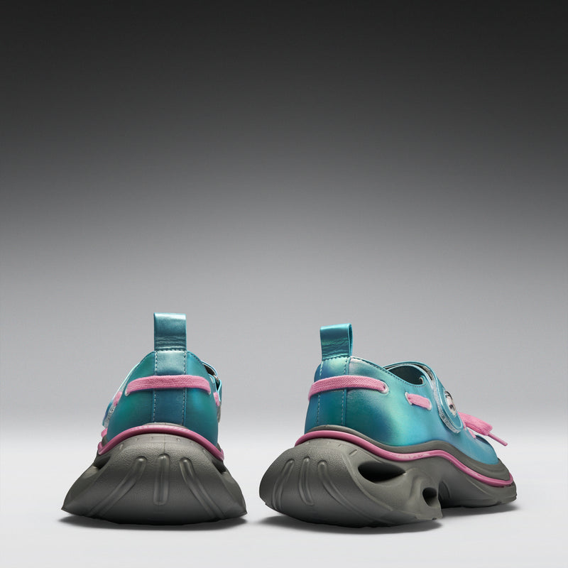 Ocean Waves Chunky Mary Janes back view
