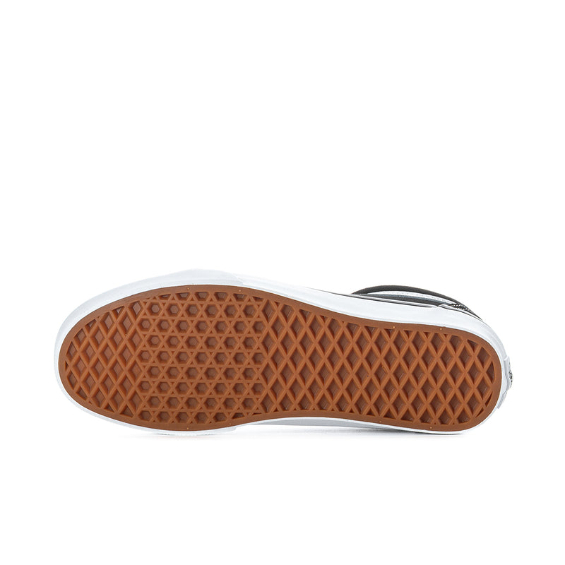 Men's sneaker outsole with brown waffle tread and white rubber edge