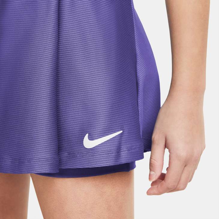 Older Kids' (Girls') Court Dri-FIT Victory Tennis Skirt in Dark Iris/White