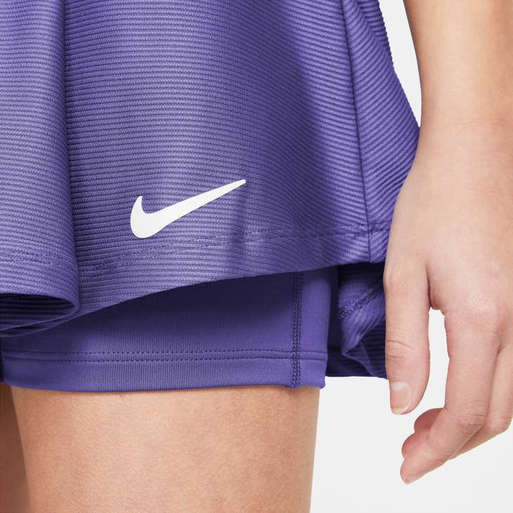 Older Kids' (Girls') Court Dri-FIT Victory Tennis Skirt in Dark Iris/White