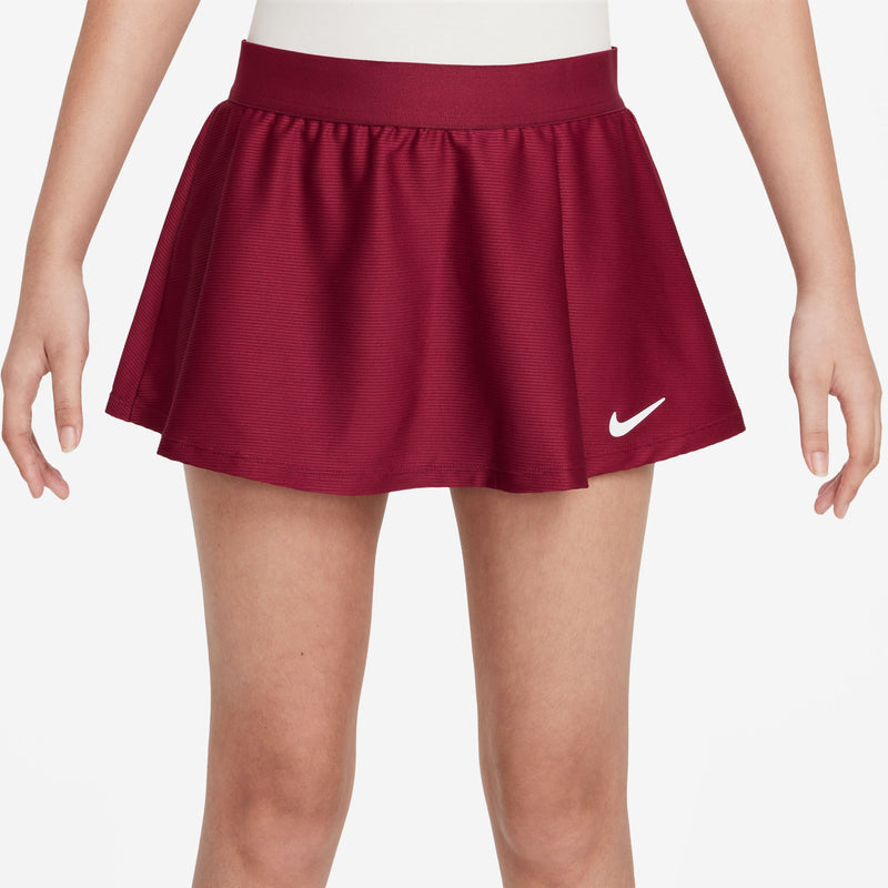 Older Kids' (Girls') Court Dri-FIT Victory Tennis Skirt in Team Red/White