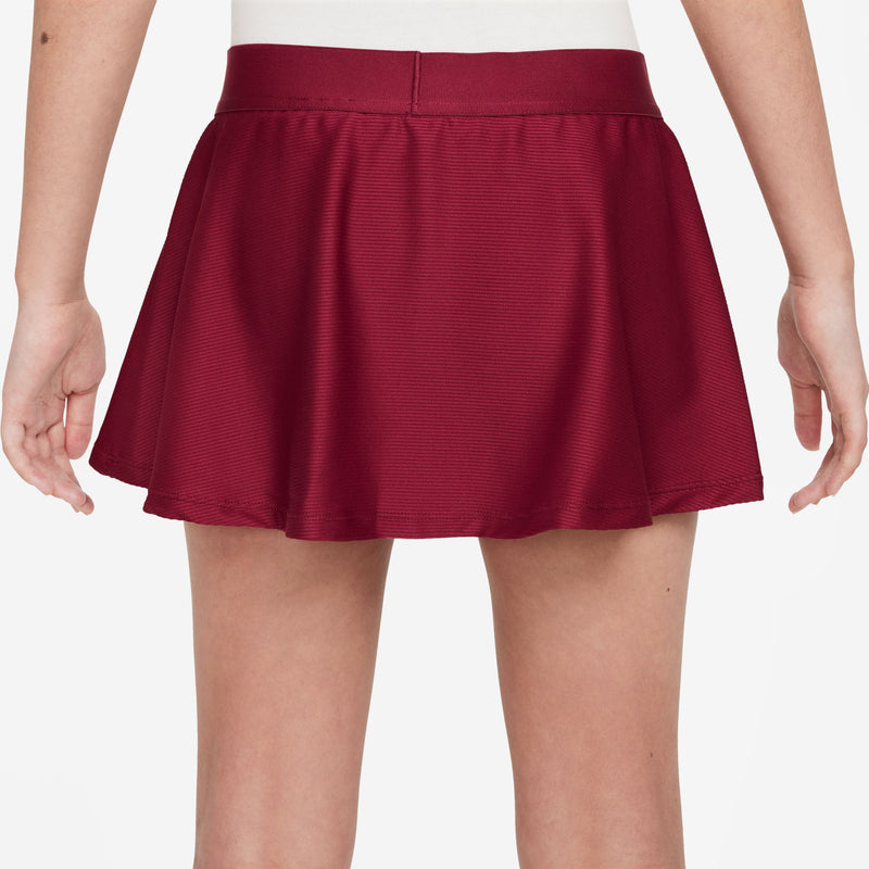 Older Kids' (Girls') Court Dri-FIT Victory Tennis Skirt in Team Red/White