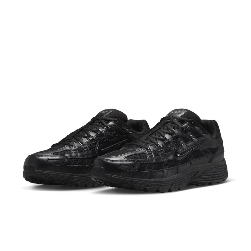 Men's black Nike running shoes, lace-up with textured panels and swoosh logos