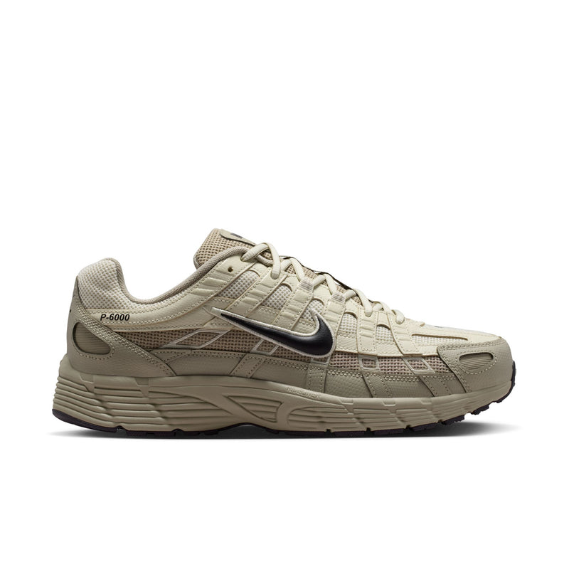Men's Nike P-6000 SE sneakers, coconut beige with black Swoosh and textured panels