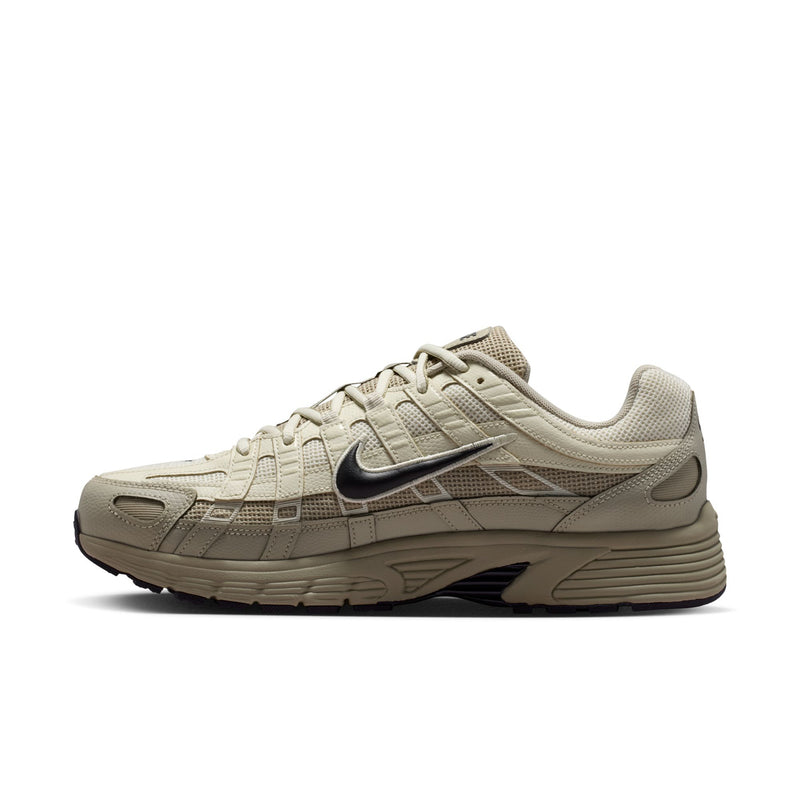 Men's Nike P-6000 SE sneakers, side view in coconut beige with black Swoosh