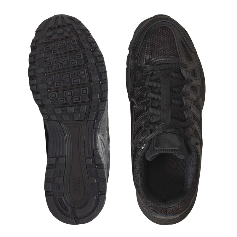 Pair of black sneakers with visible outsole tread and open heel collar