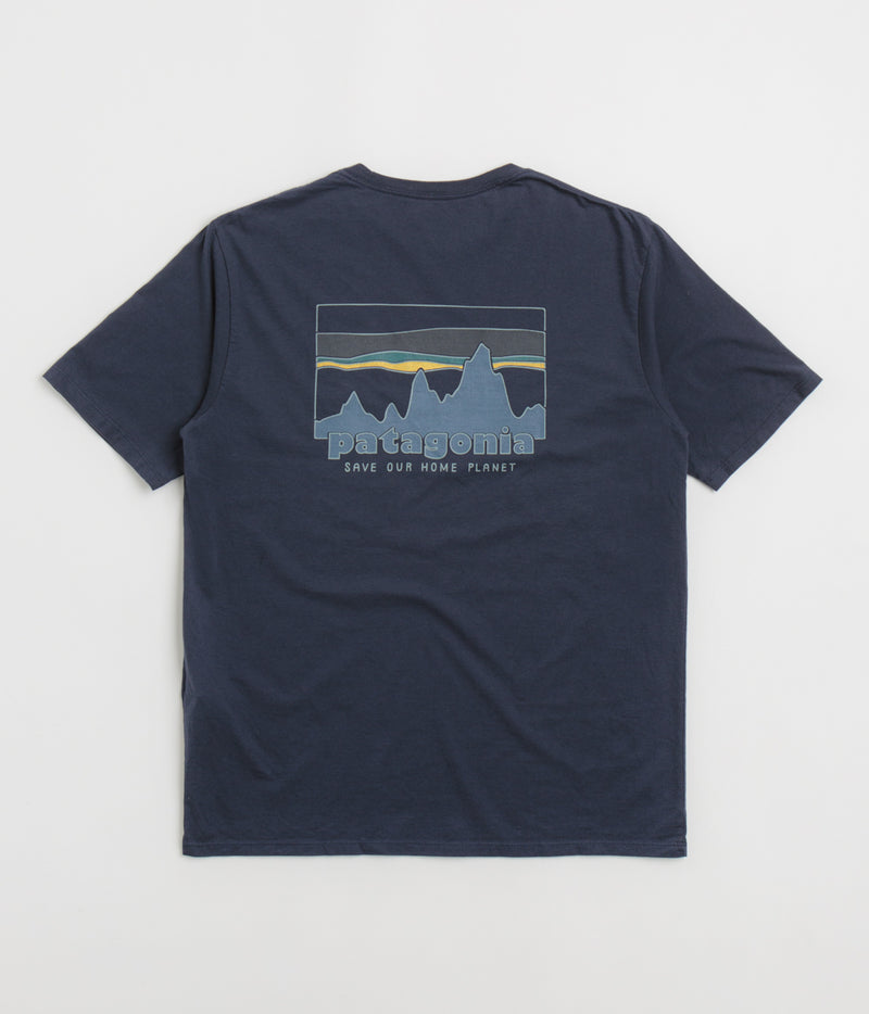 Patagonia 73 Skyline Organic T-Shirt in New Navy