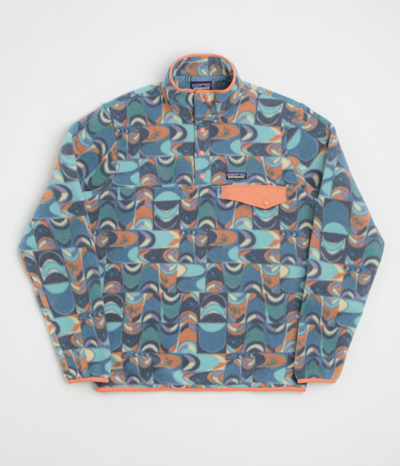Patagonia Lightweight Synchilla Snap-T Fleece in Swallowtail Geo: Still Blue