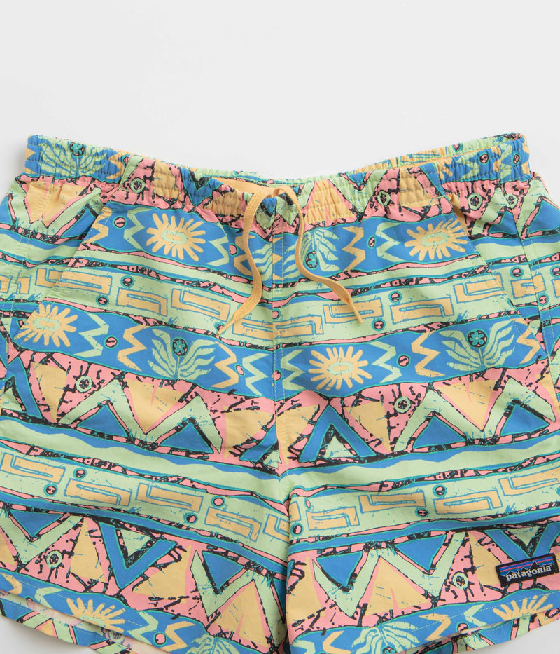 Patagonia Womens Baggies 5" Shorts in High Hopes Geo: Salamander Green