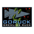 GORUCK Gremlins Ruck patch with green monster claws, sharp eyes, and rucking arrow logo
