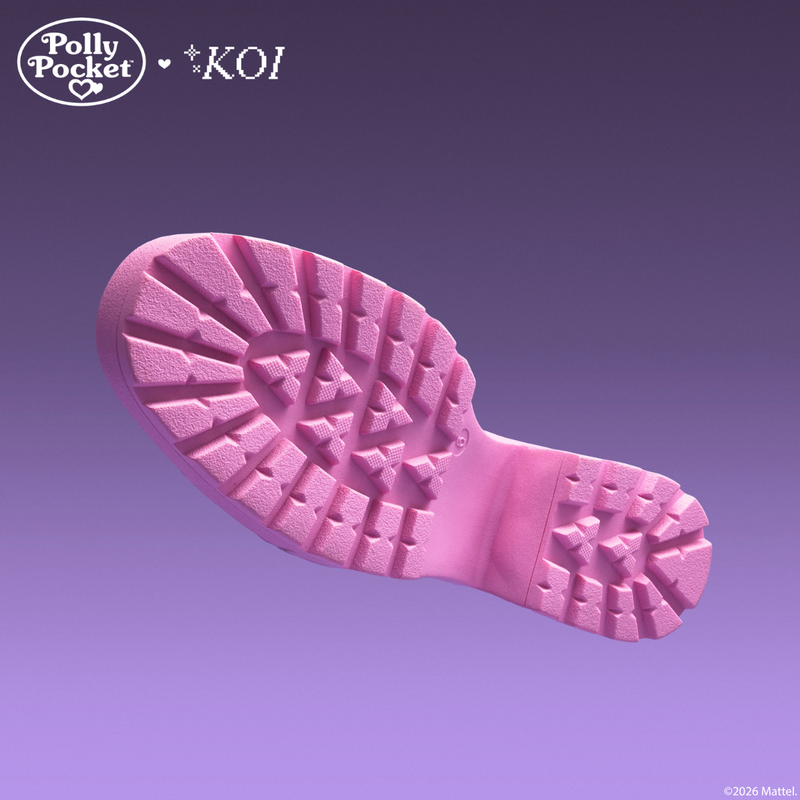 Playset Days Chunky Heeled Mules- Pink - Sole View