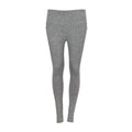 Women’s charcoal heather leggings, full-length slim fit with smooth seams