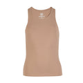 Womens power sport tank top, sleeveless scoop neck, taupe-beige (Chanterelle)