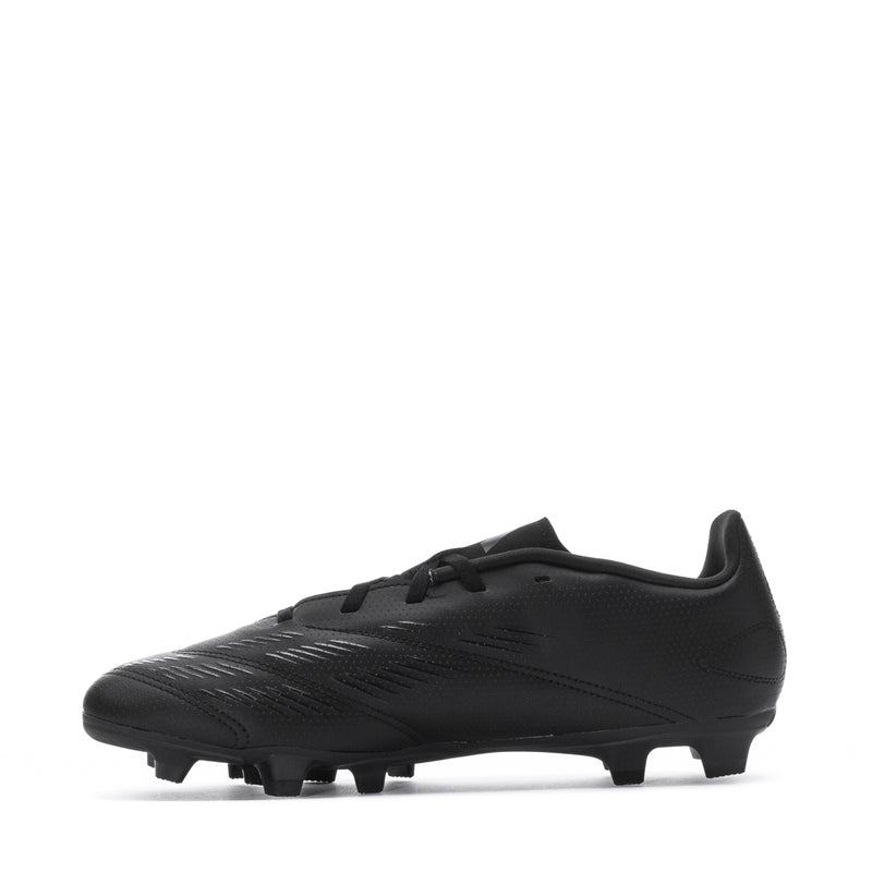 Men's black soccer cleats, lace-up synthetic upper with sculpted midfoot and studs