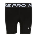 Nike Pro youth 5-inch black compression shorts with wide waistband and Nike swoosh