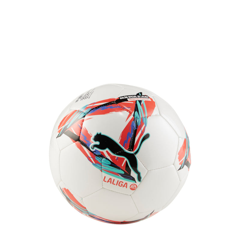 Puma mini soccer ball, white with multicolor graphics and LaLiga logo