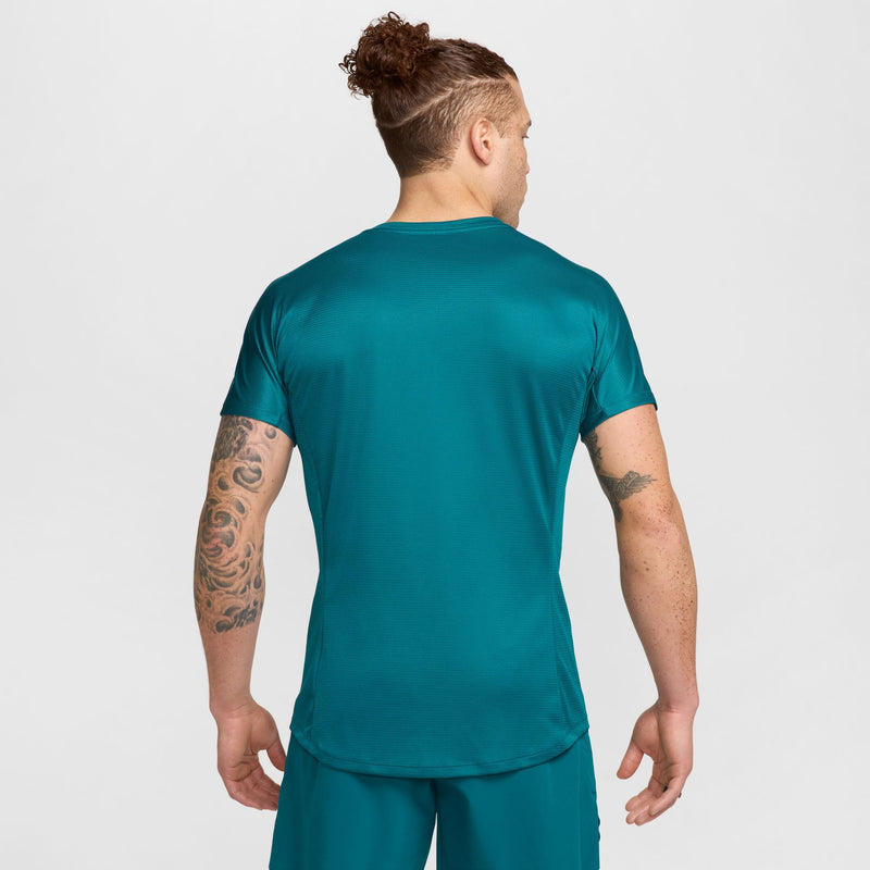 Rafa Men's Challenger Dri-FIT Short-Sleeve Tennis Top in Geode Teal/Volt