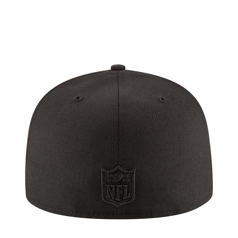 Black Raiders NFL shield logo cap with center crest detail on the front panel