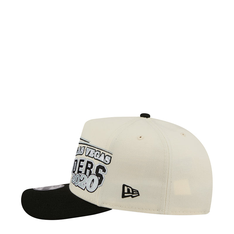 Cream and black two-tone A-frame cap with Raiders wordmark side detail