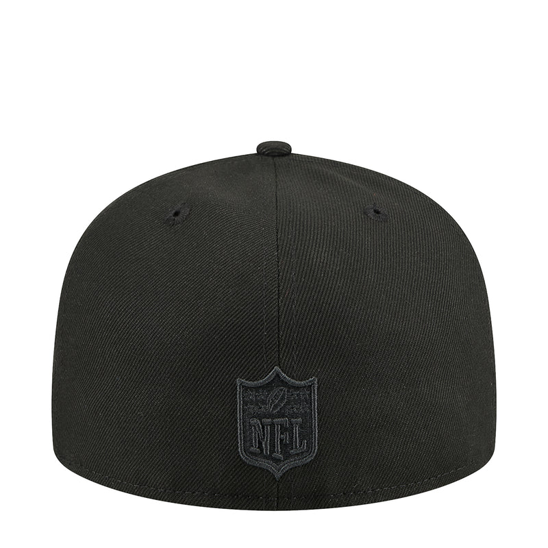 Black baseball cap with shield-style Raiders emblem centered on the front