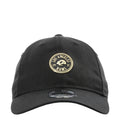Black baseball cap with gold circular Rams badge on the front