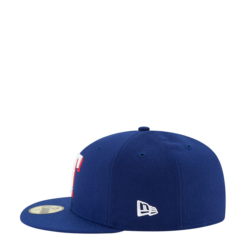 Royal blue baseball cap with New Era flag logo on side