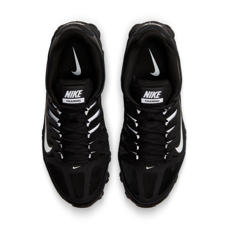 Men's black Nike Training shoe, rear view with heel tab and swoosh branding.