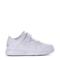 Kids low-top sneakers in light purple with white laces and side stripes