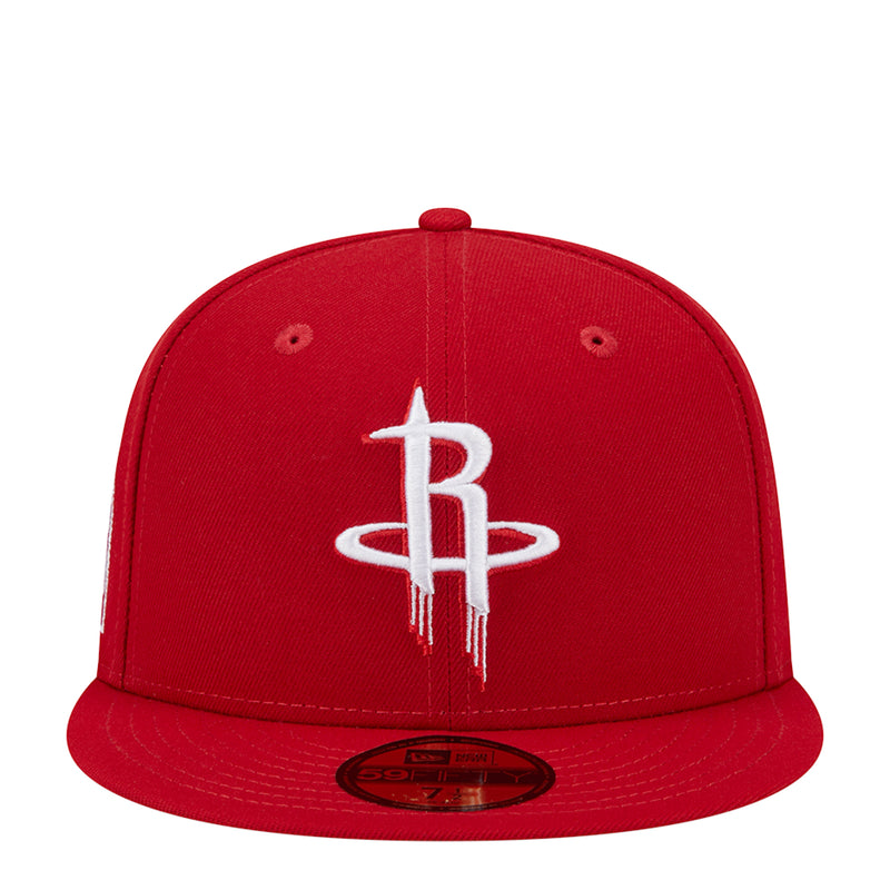 Scarlet baseball cap with white Houston Rockets RB logo