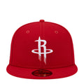 Scarlet baseball cap with white Houston Rockets RB logo