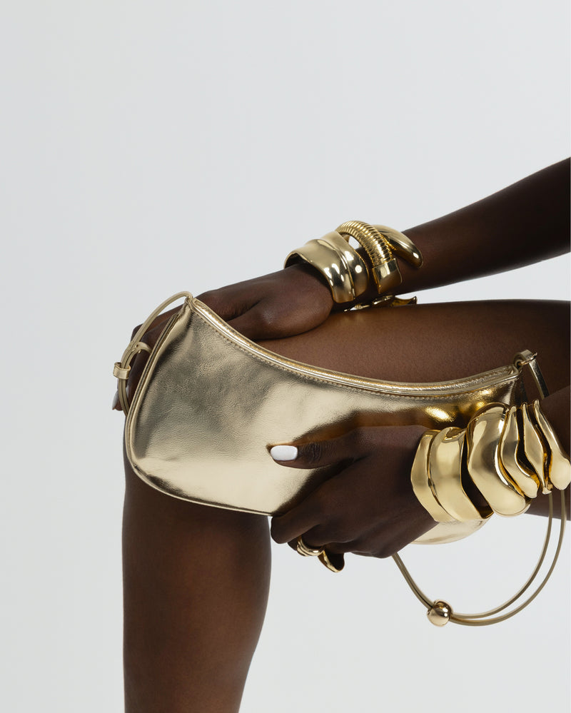 ROSABELLE SHOULDER BAG - GOLD METALLIC-Handbags-Billini-BILLINI USA