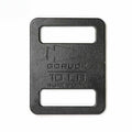 GORUCK 10 LB ruck plate black weight for rucking gear, top view on white background