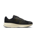 Men's Nike running shoe, black mesh upper with white midsole and outsole