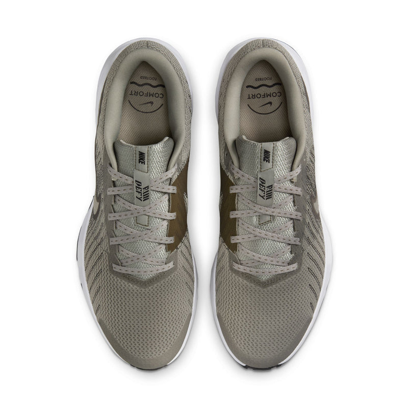 Pair of men's running shoes with light gray laces and breathable mesh lining