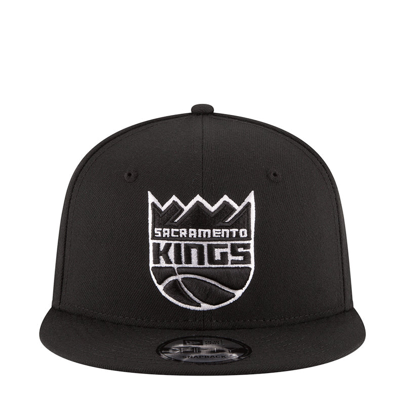 Black baseball cap with Sacramento Kings logo patch on front