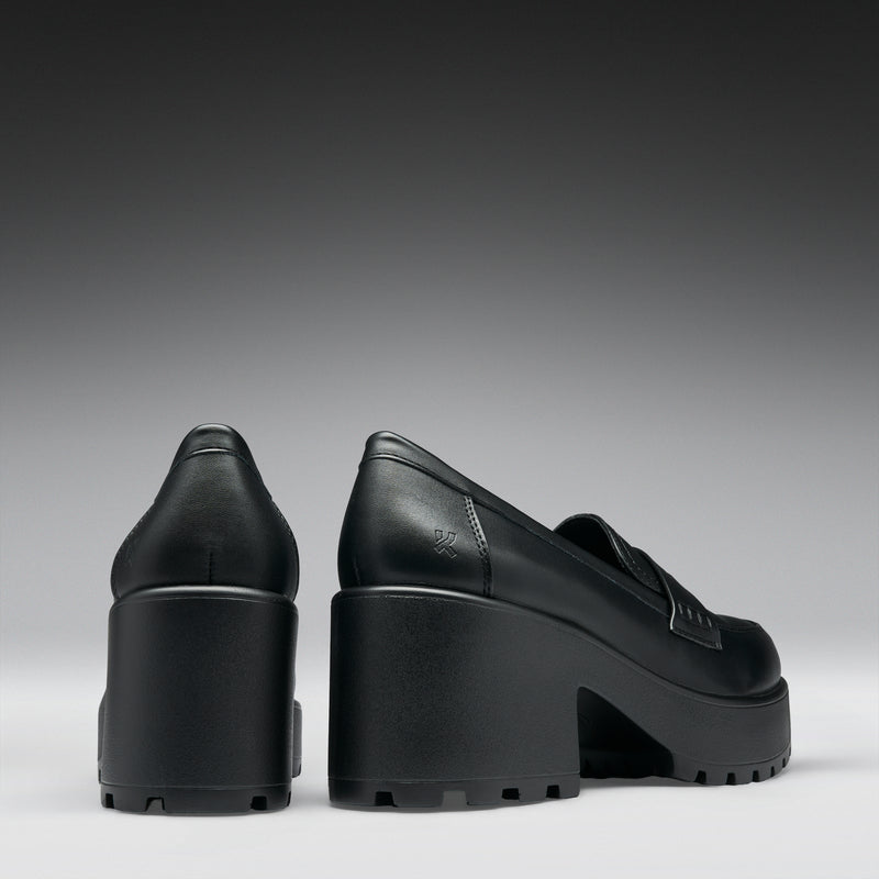 SAI Black Mary Jane Shoes 'Faux Leather Edition' Back View
