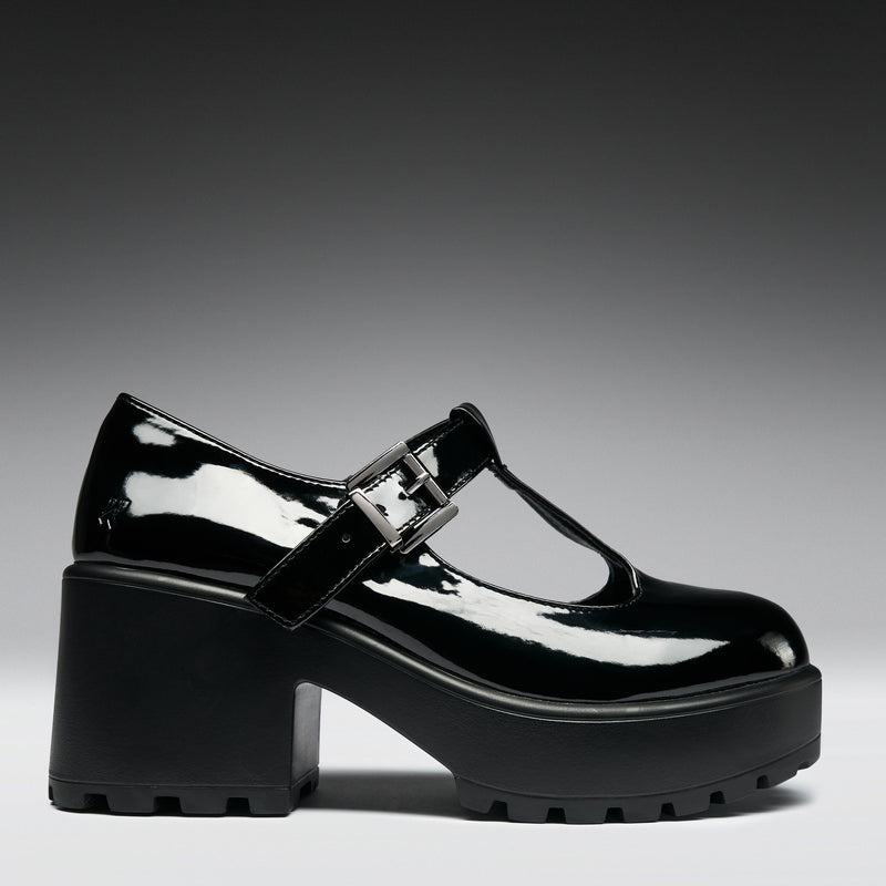 SAI Black Mary Jane Shoes 'Patent Edition' right side view