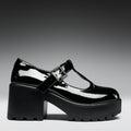 SAI Black Mary Jane Shoes 'Patent Edition' right side view