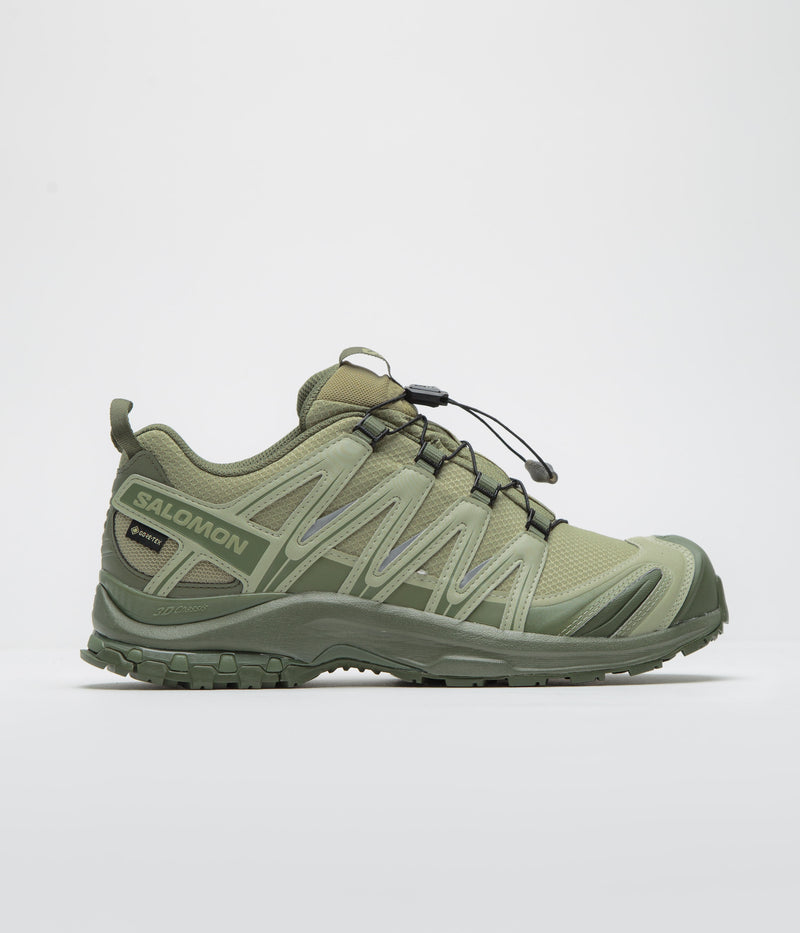 Salomon XA Pro 3D GTX Shoes in Gray Green and Alfalfa / Deep Lichen Green