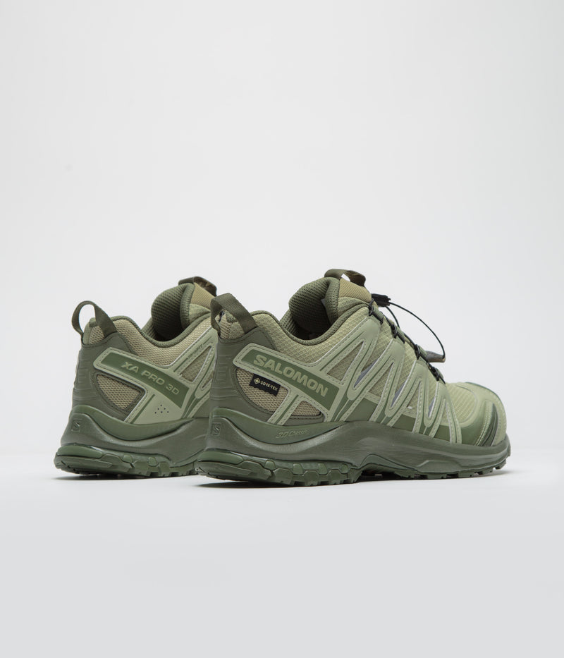 Salomon XA Pro 3D GTX Shoes in Gray Green and Alfalfa / Deep Lichen Green