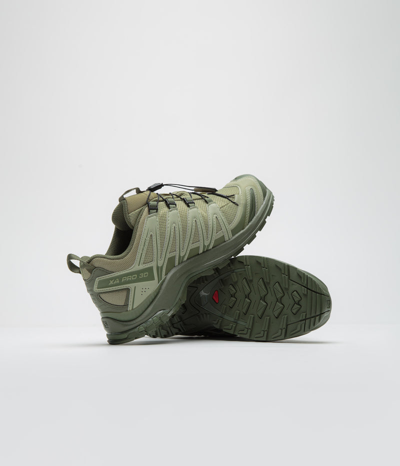 Salomon XA Pro 3D GTX Shoes in Gray Green and Alfalfa / Deep Lichen Green