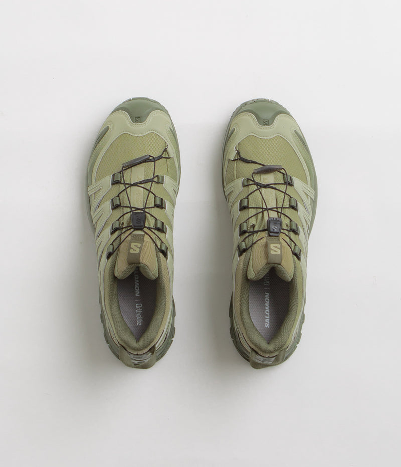 Salomon XA Pro 3D GTX Shoes in Gray Green and Alfalfa / Deep Lichen Green