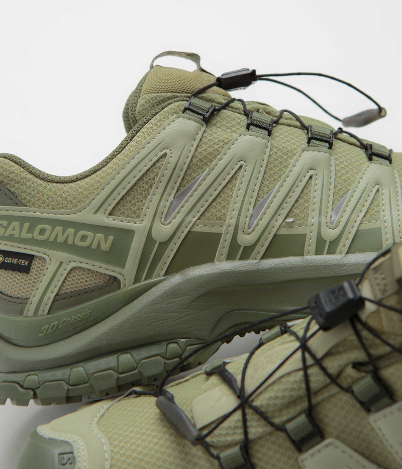 Salomon XA Pro 3D GTX Shoes in Gray Green and Alfalfa / Deep Lichen Green