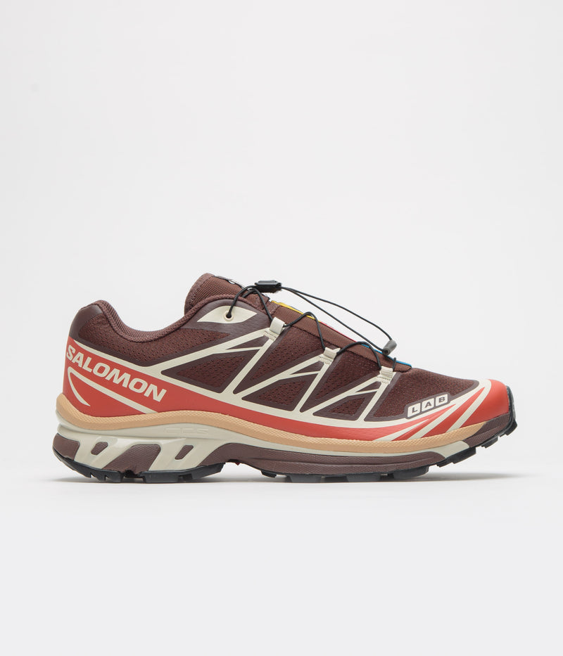 Salomon XT-6 Shoes in Roasted Clay and Burnt Ochre / Almond Milk