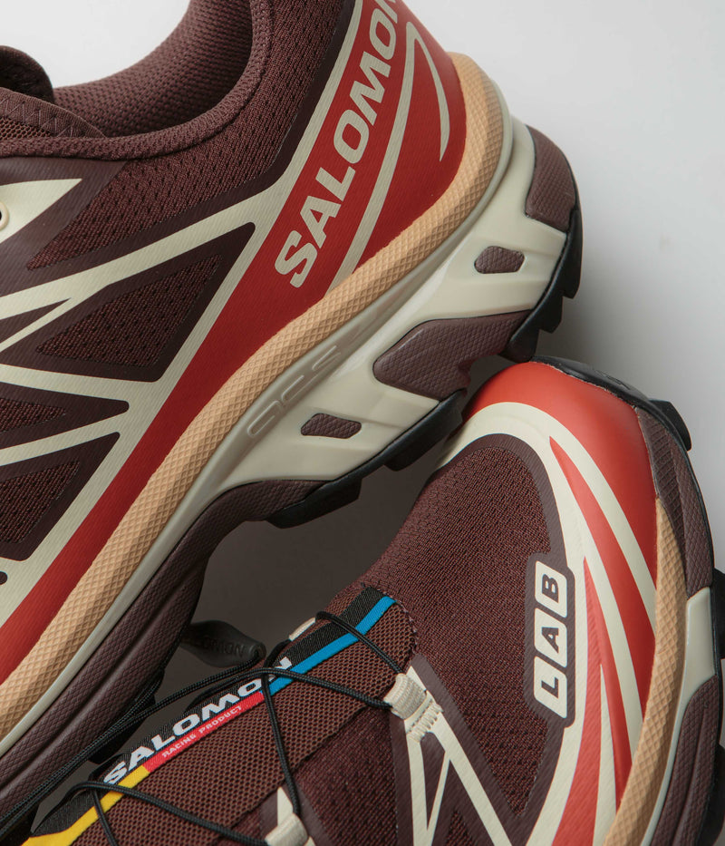 Salomon XT-6 Shoes in Roasted Clay and Burnt Ochre / Almond Milk